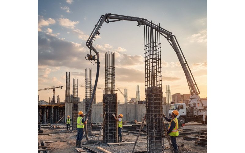 Column Casting in Progress
